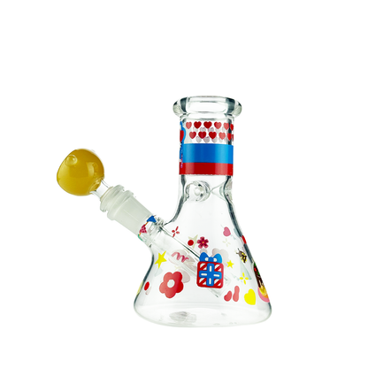 6" Beaker Bong with 14mm Male Bowl