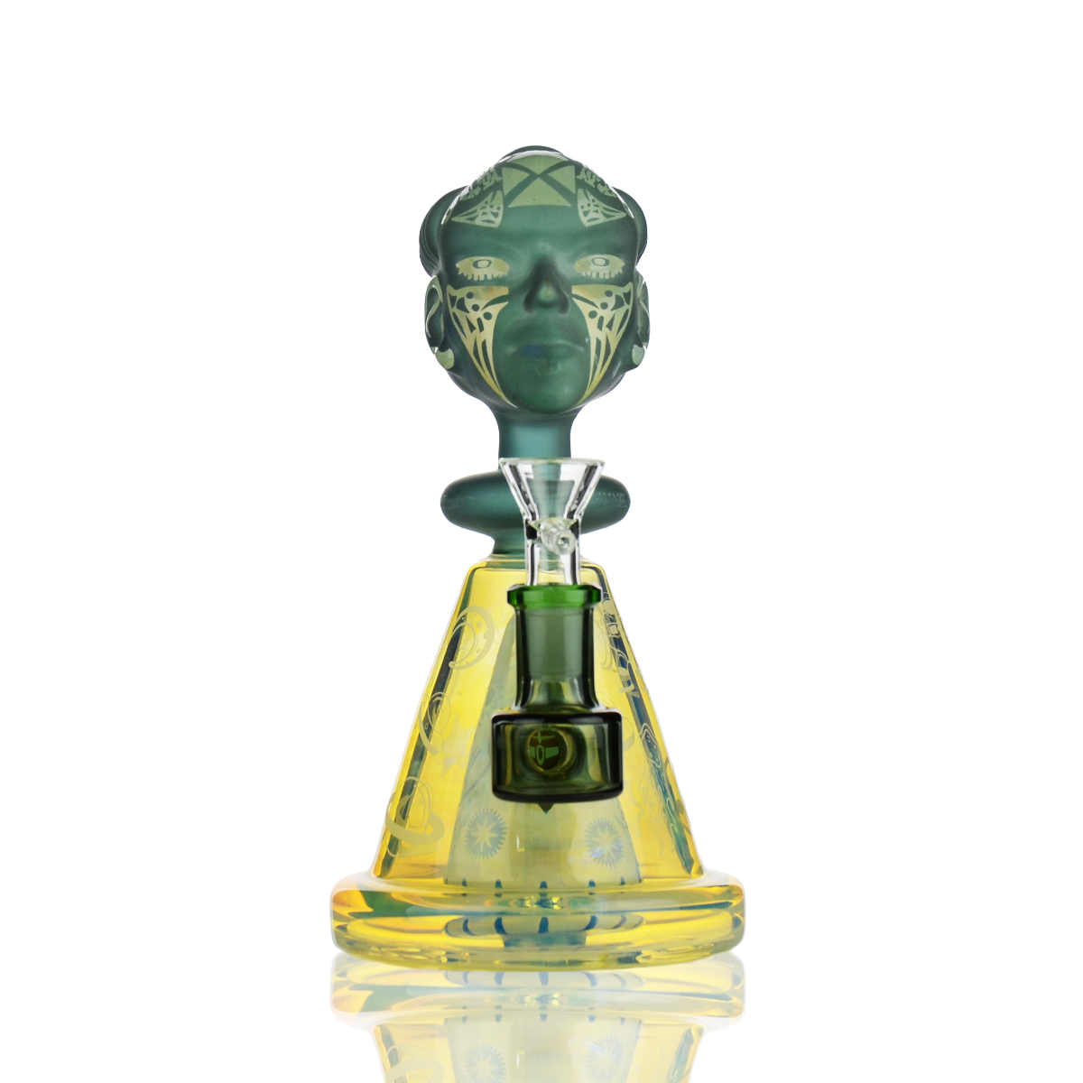 8" Egyptians Fume Glass Water Pipe with 14mm Male Bowl