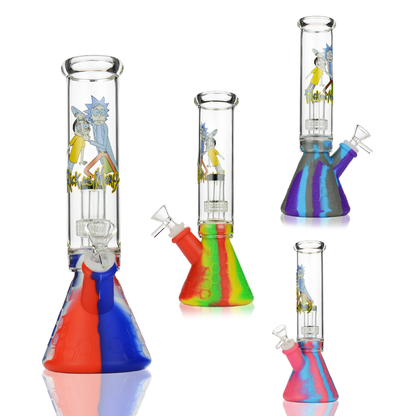10" R&M Silicone Base Beaker with 14mm Male Bowl