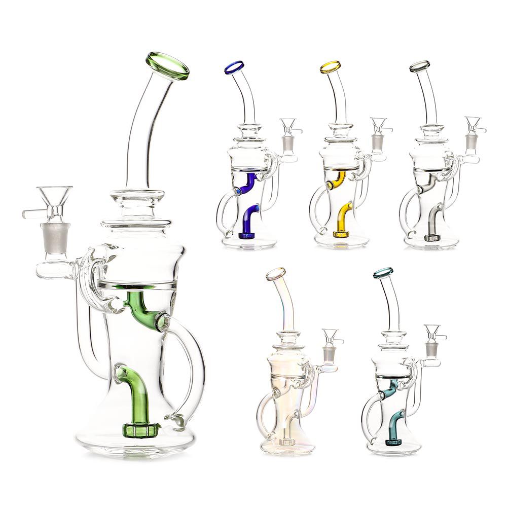 11" Recycler Water Pipe with 14mm Male Bowl