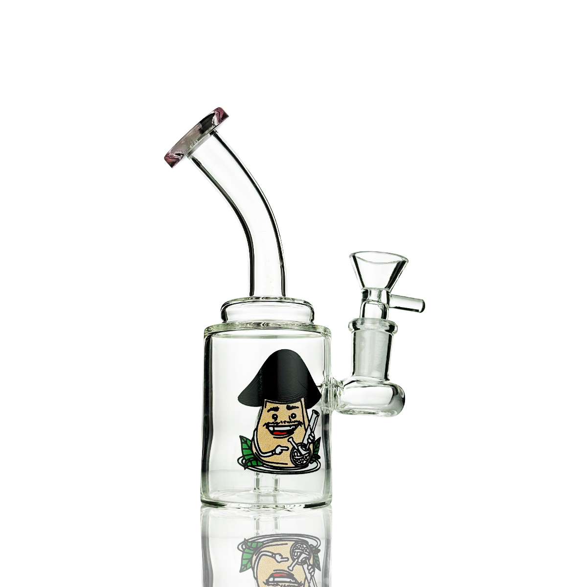 6" Water Pipe with Sticker with 14mm Male Bowl