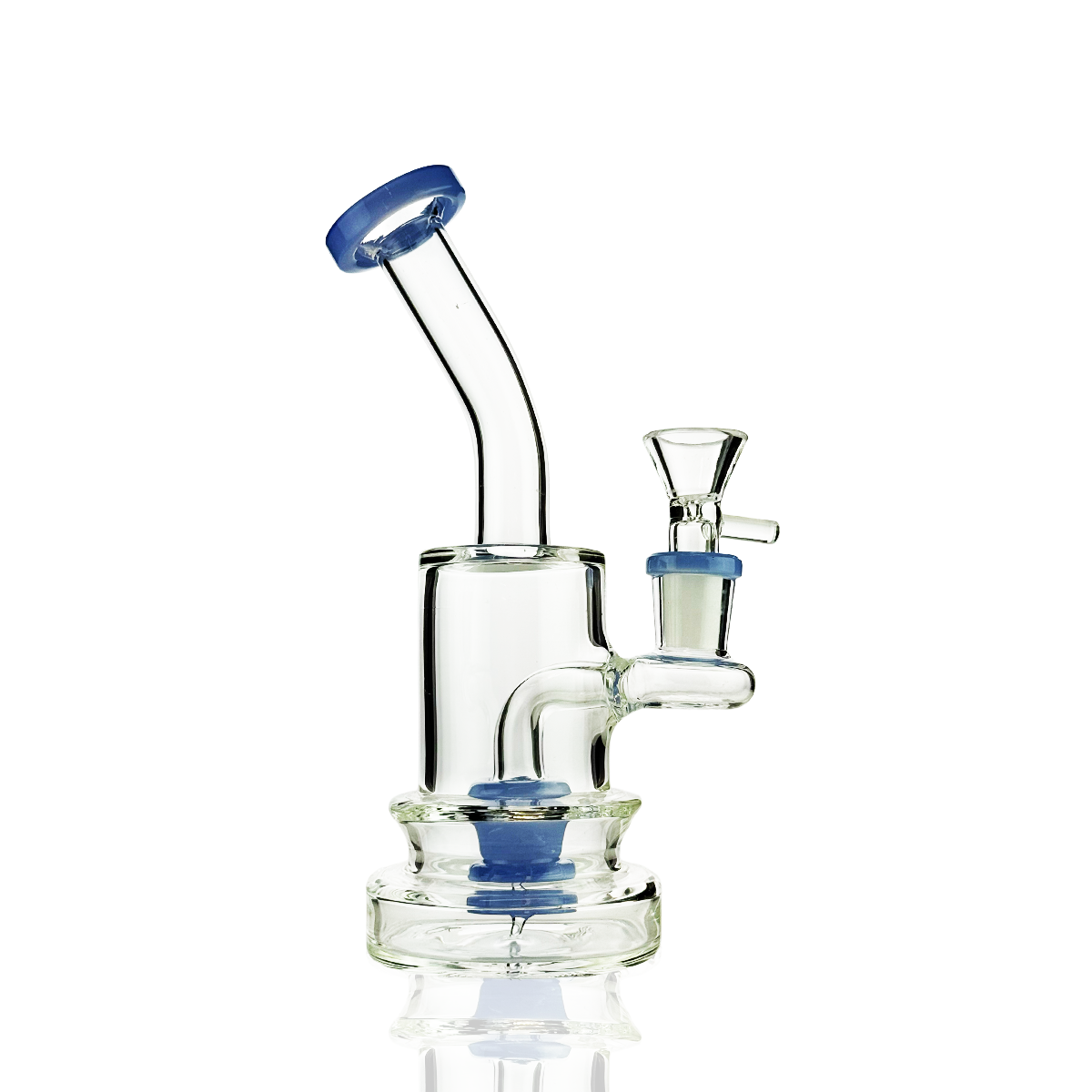 7" Water Pipe Bong Slime Color with Shower and 14mm Male Bowl