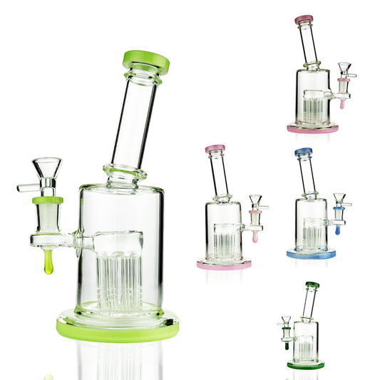 8" Water Pipe Rig | Tree Chamber | 14mm Male Bowl