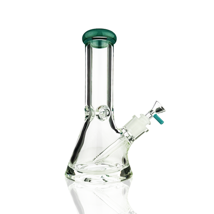 10" 9mm Beaker Thick Base with Rod Color and 14mm Male Bowl