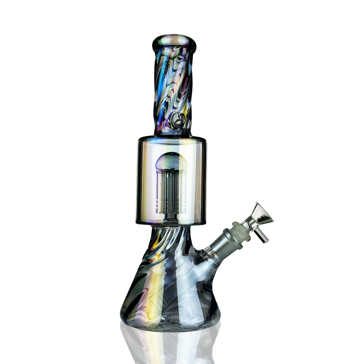 11" Tree Beaker Electroplated  with 14mm Male Bowl