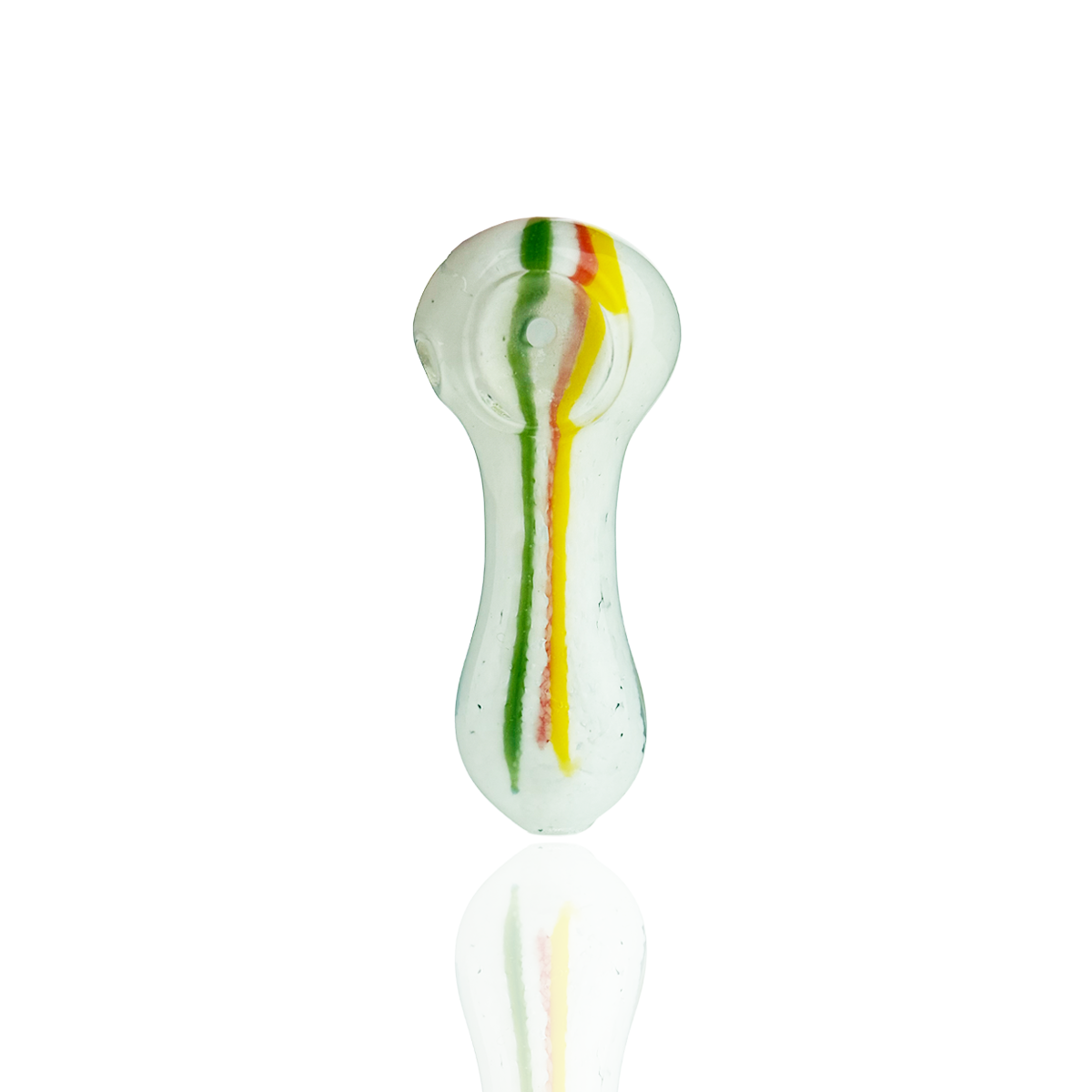 2.5" Hand Pipe Rasta Frit Glass