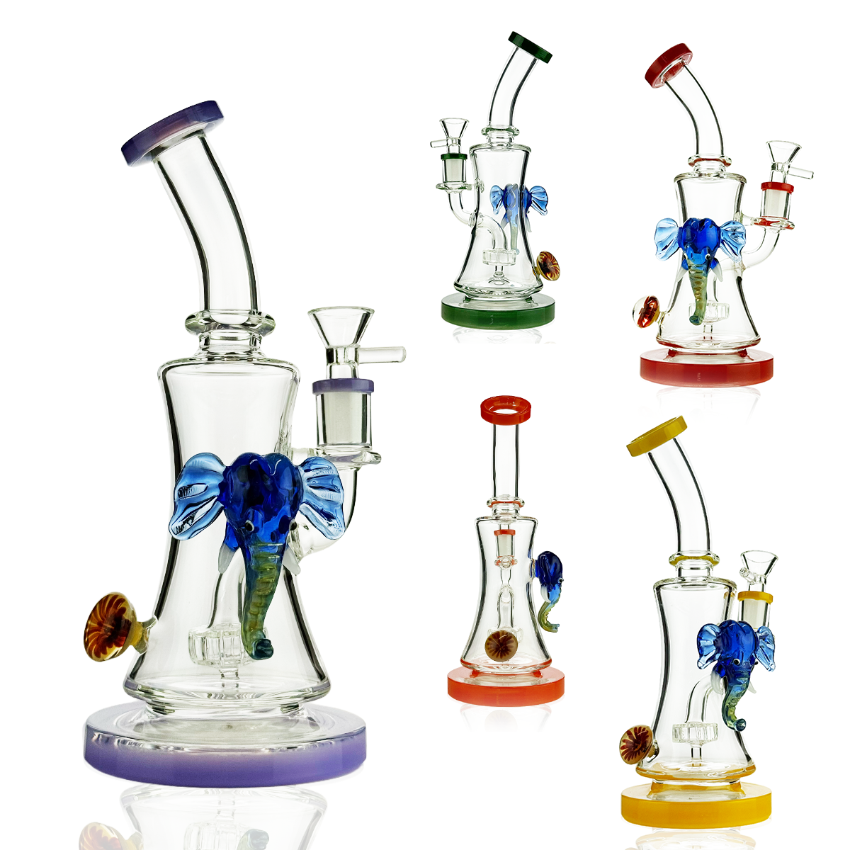 10" Elephant Water Pipe 14mm Male Bowl