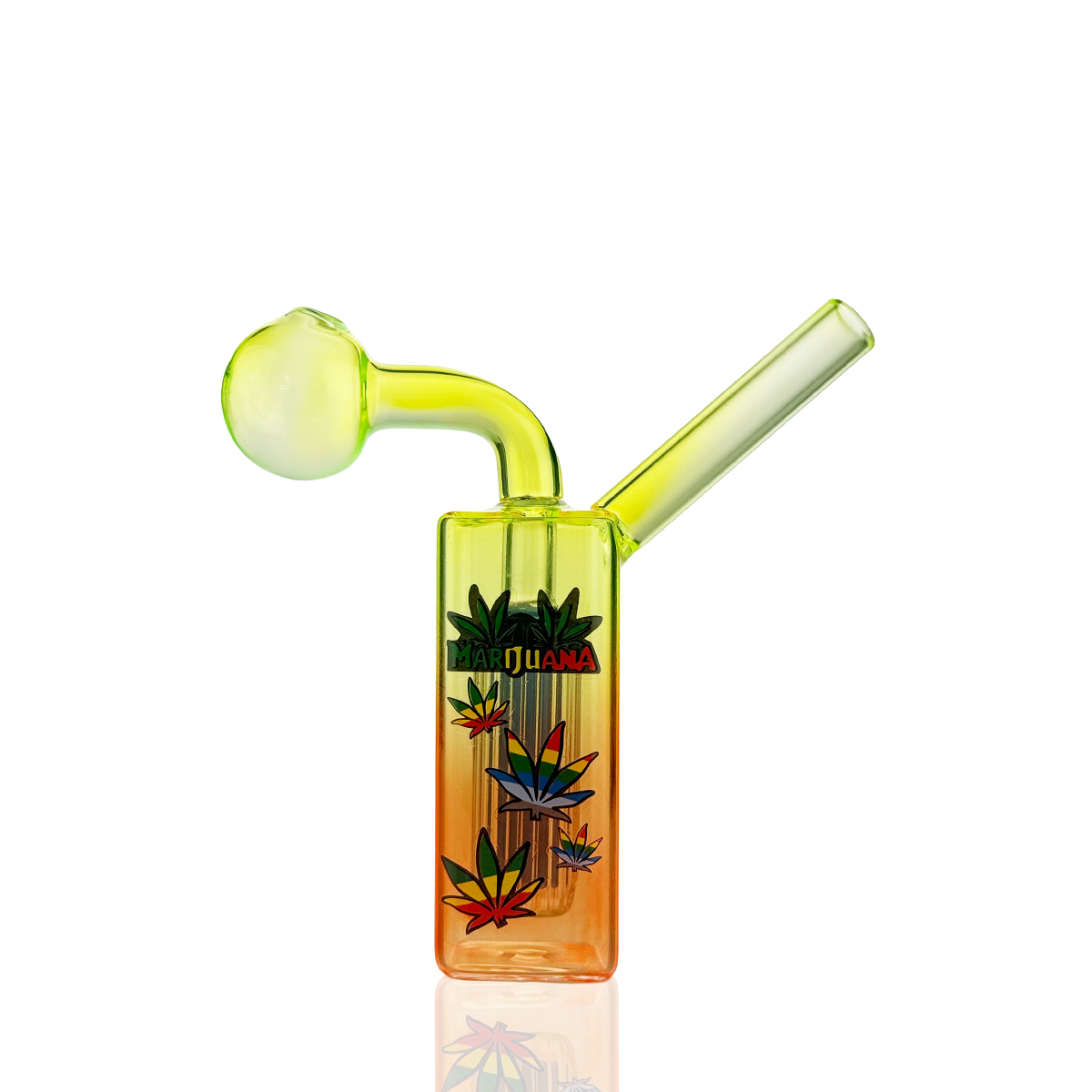 4" Square Body Oil Burner Water Pipe | Glass Bubbler