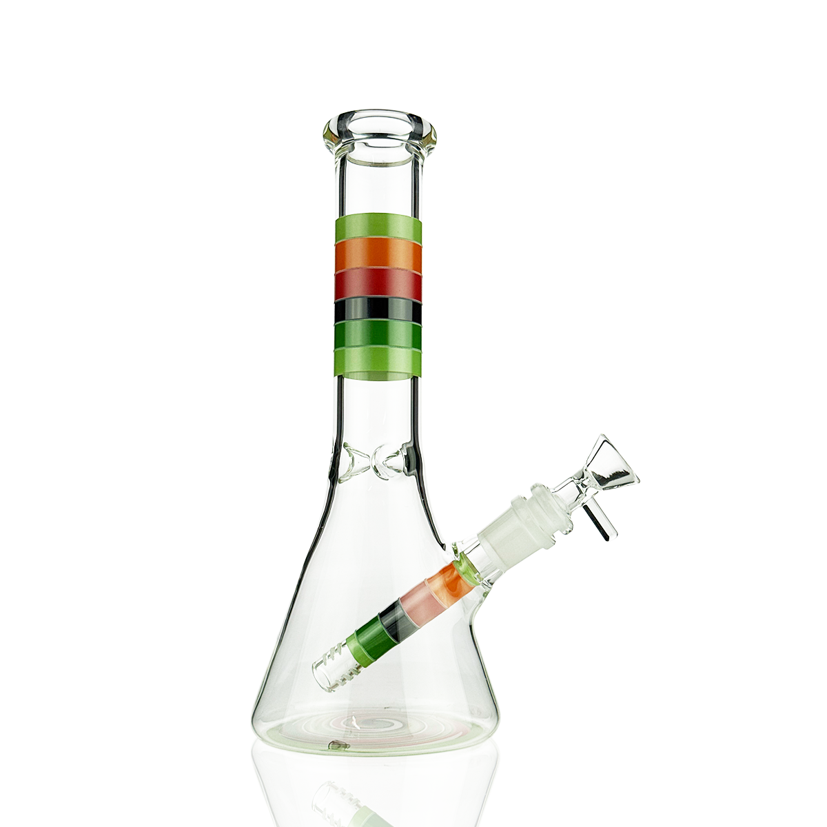 10" Glow in The Dark Beaker with 14mm Male Bowl