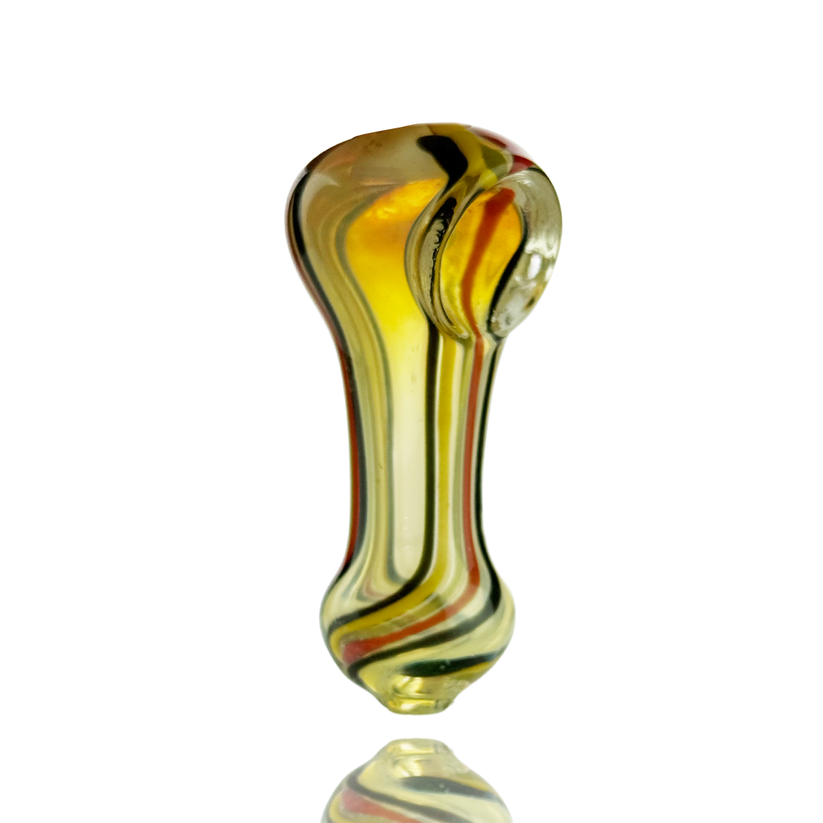 2.5" Hand Pipe Spoon Silver Fume Glass