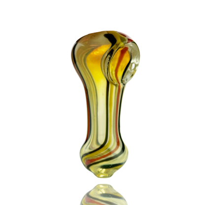 2.5" Hand Pipe Spoon Silver Fume Glass
