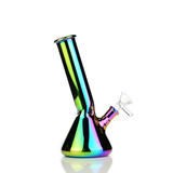 8" Electro Plated Bent Beck Beaker with 14mm Male Bowl