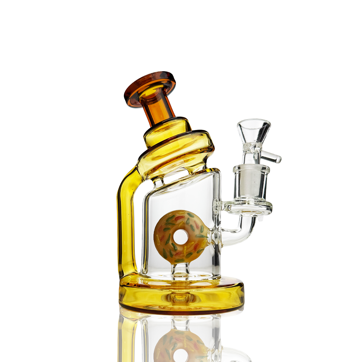 6" Donut Shower Water Pipe with 14mm Male Bowl