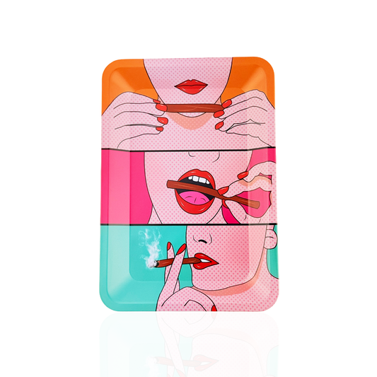 Small Rolling Tray – Pop Art Design | 7in x 5in