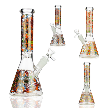 10" Day of The Dead Beaker with 14mm Male Bowls