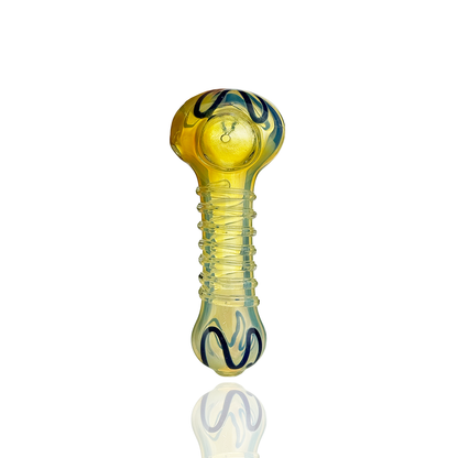 4.5" Silver Fume Glass with Spiral Glass Design