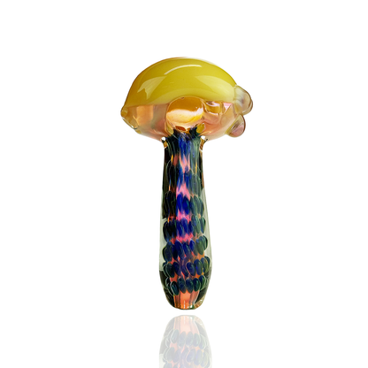 4.5" Gold Fume Bubble Trap Hand Pipe Spoon