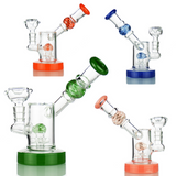 7" Side Car Water Pipe Bong With Dome Shower and 14mm Male Bowl