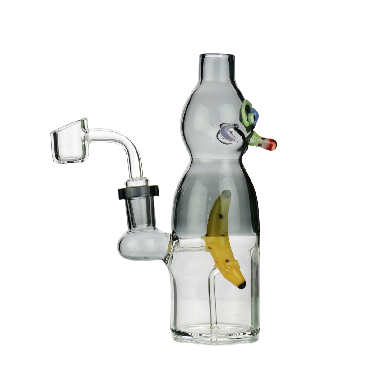 6.5" Water Pipe Rig with Banana Perc and 14mm Male Banger