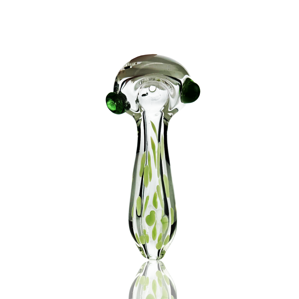 4" Hand Pipe Spoon Slime Dot with Double Glass