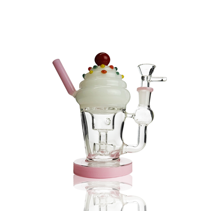 7" Ice Cream Water Pipe with Shower Bong and 14mm Male Bowl