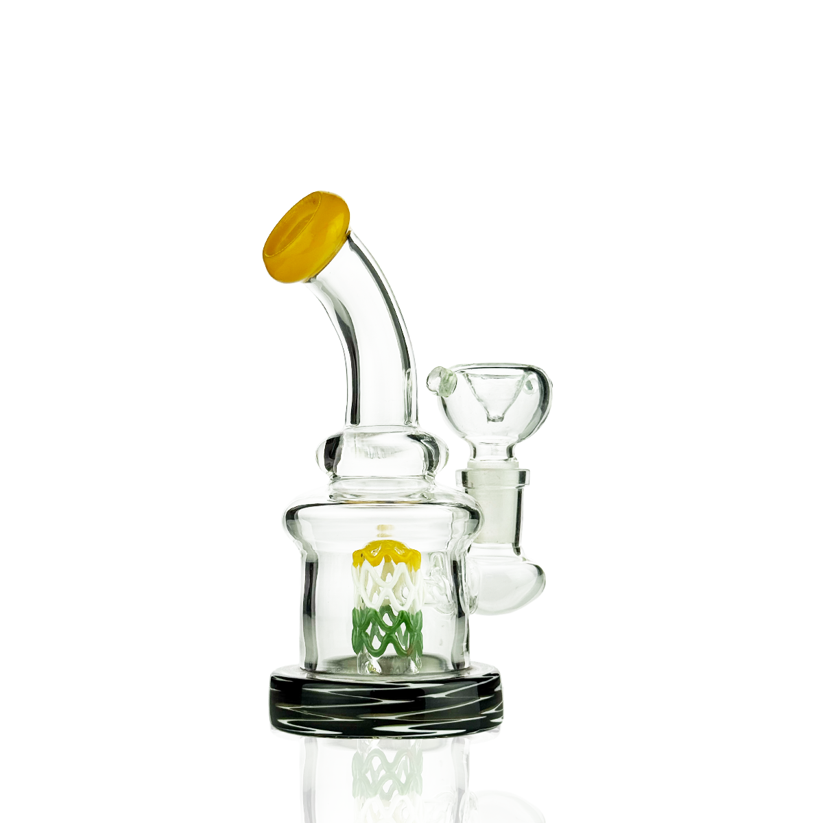 6" Water Pipe | Wire Shower Perc | American Rod | 14mm Male Bowl