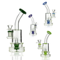7" Water Pipe Bong Slime Color with Shower and 14mm Male Bowl