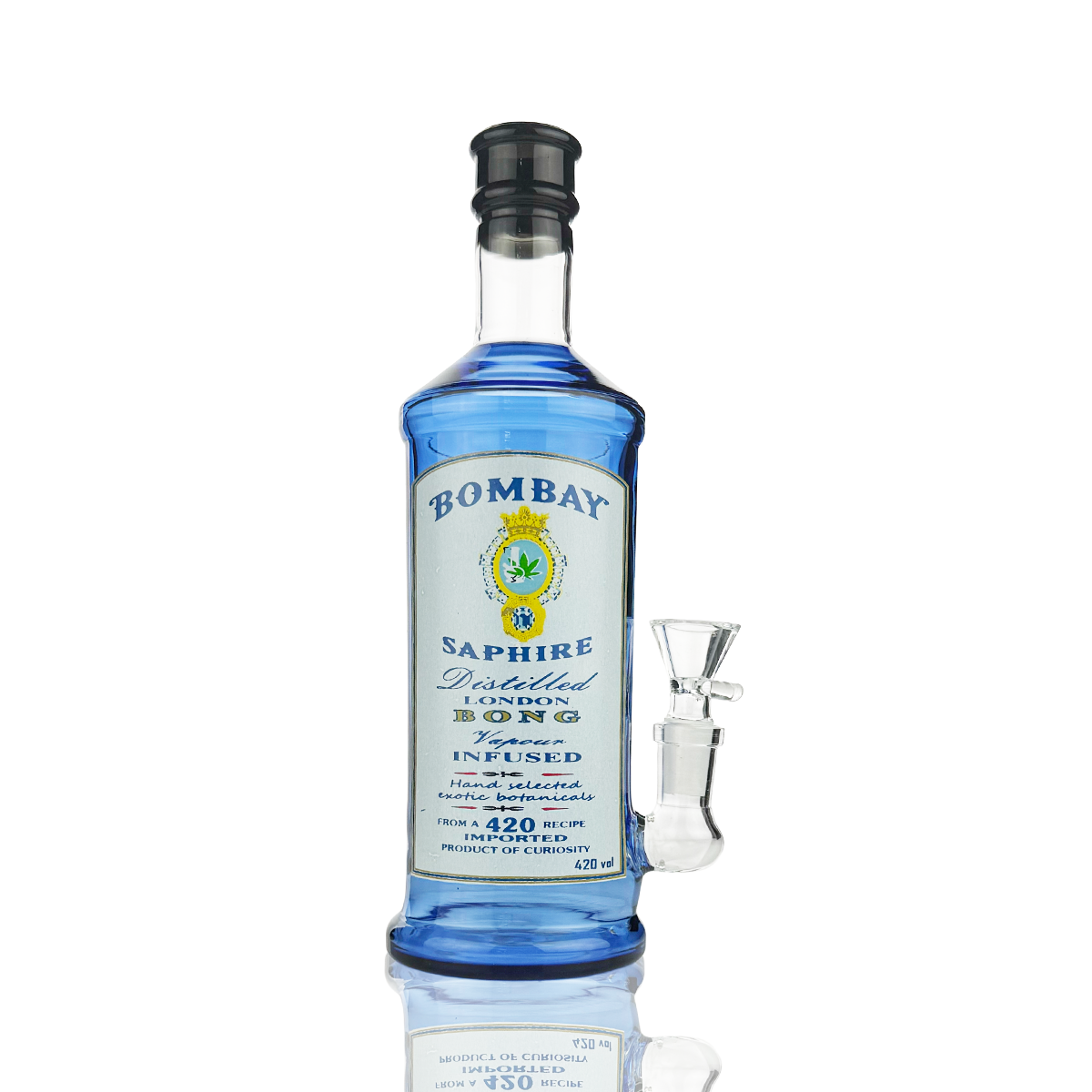 9" Liquor Bottle Bom Bong with 14mm Bowl