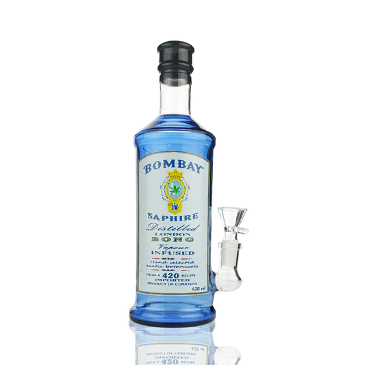 9" Liquor Bottle Bom Bong with 14mm Bowl