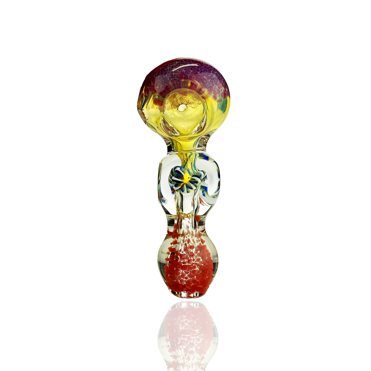 3.5" Hand Pipe Frit Fume Glass