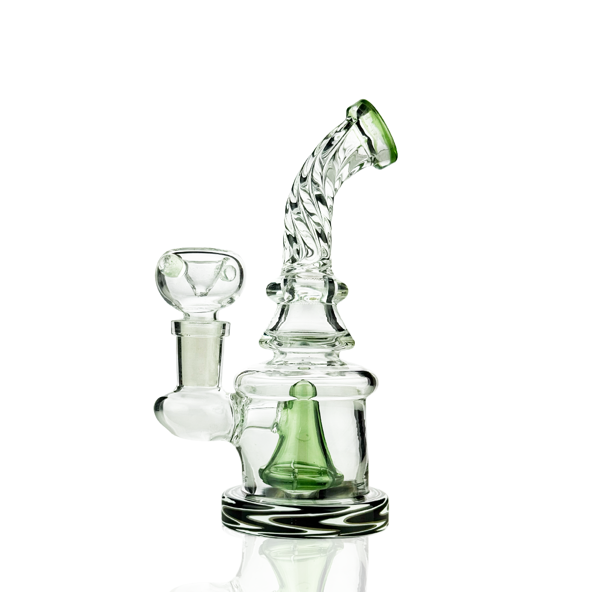6" Water Pipe Rig | Twisted Neck | 14mm Male Bowl