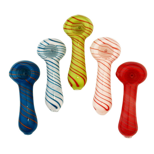 3.5" Hand Pipe Spoon with Spiral Art