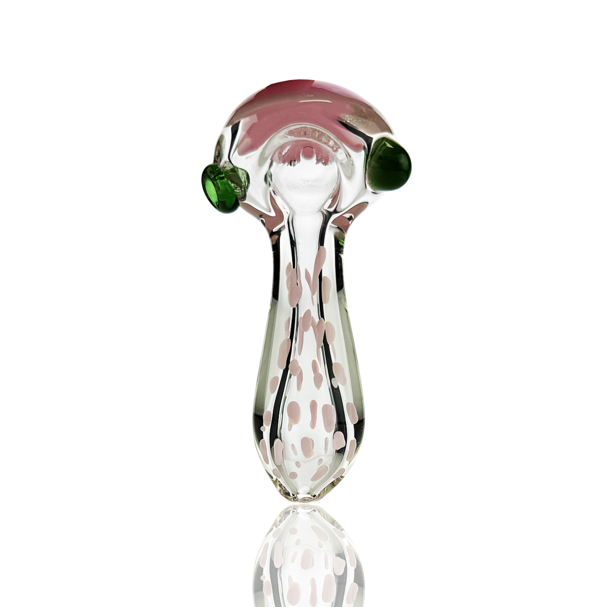 4" Hand Pipe Spoon Slime Dot with Double Glass