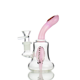 6.5" Water Pipe Bong with Slime Tube Shower and Reversal Mouth Design 14mm Male Bowl