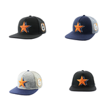 Star Design Embroidered Snapback Hat