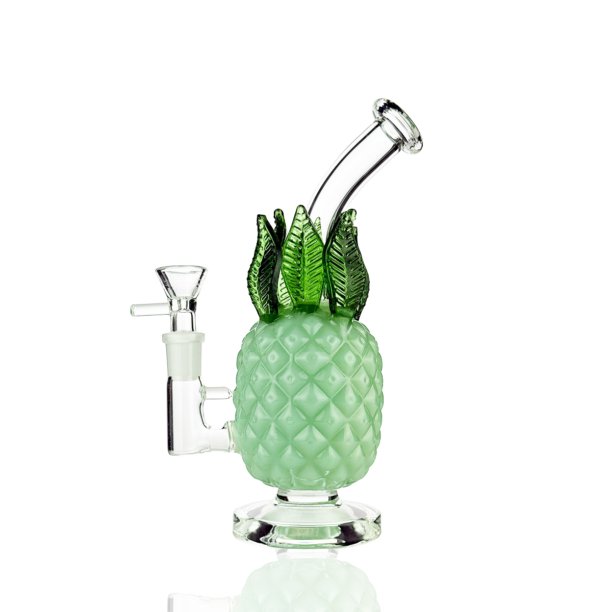 8" Pineapple Water Pipe | Novelty Glass Design | 14mm Male Bowl