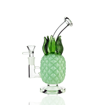 8" Pineapple Water Pipe | Novelty Glass Design | 14mm Male Bowl
