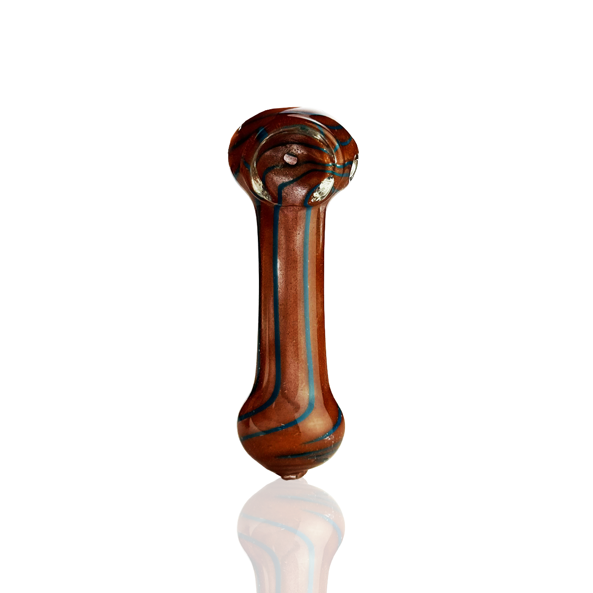 3" Hand Pipe Spoon with Color Glass Frit