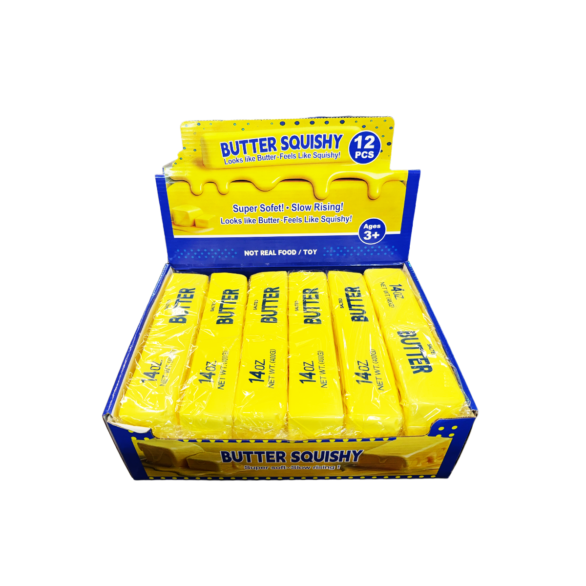 14OZ Squishy Butter - 12pcs Display