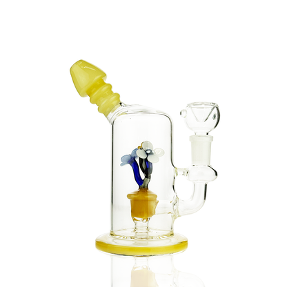 7" Flower Shower Water Pipe Slime Glass with 14mm Male Bowl