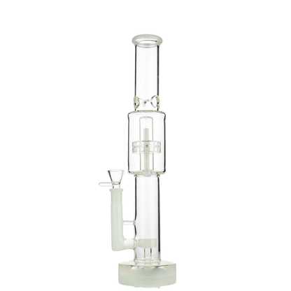 14" Dual Perc Water Pipe with 14mm Bowl