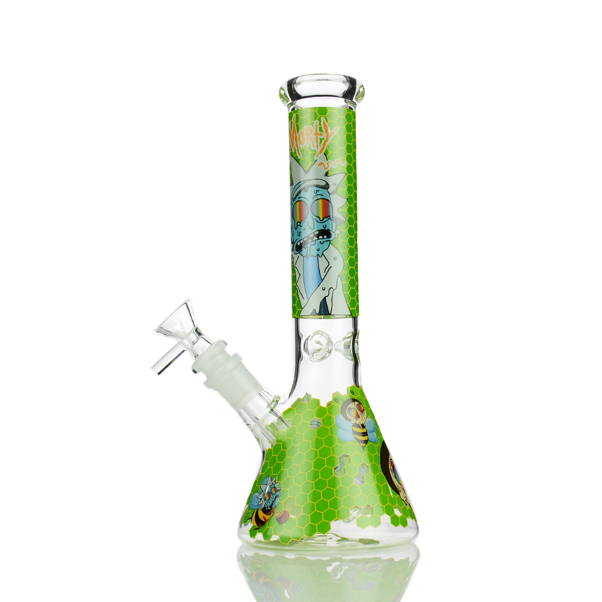 10" R&M Decal Beaker with 14mm Male Bowl