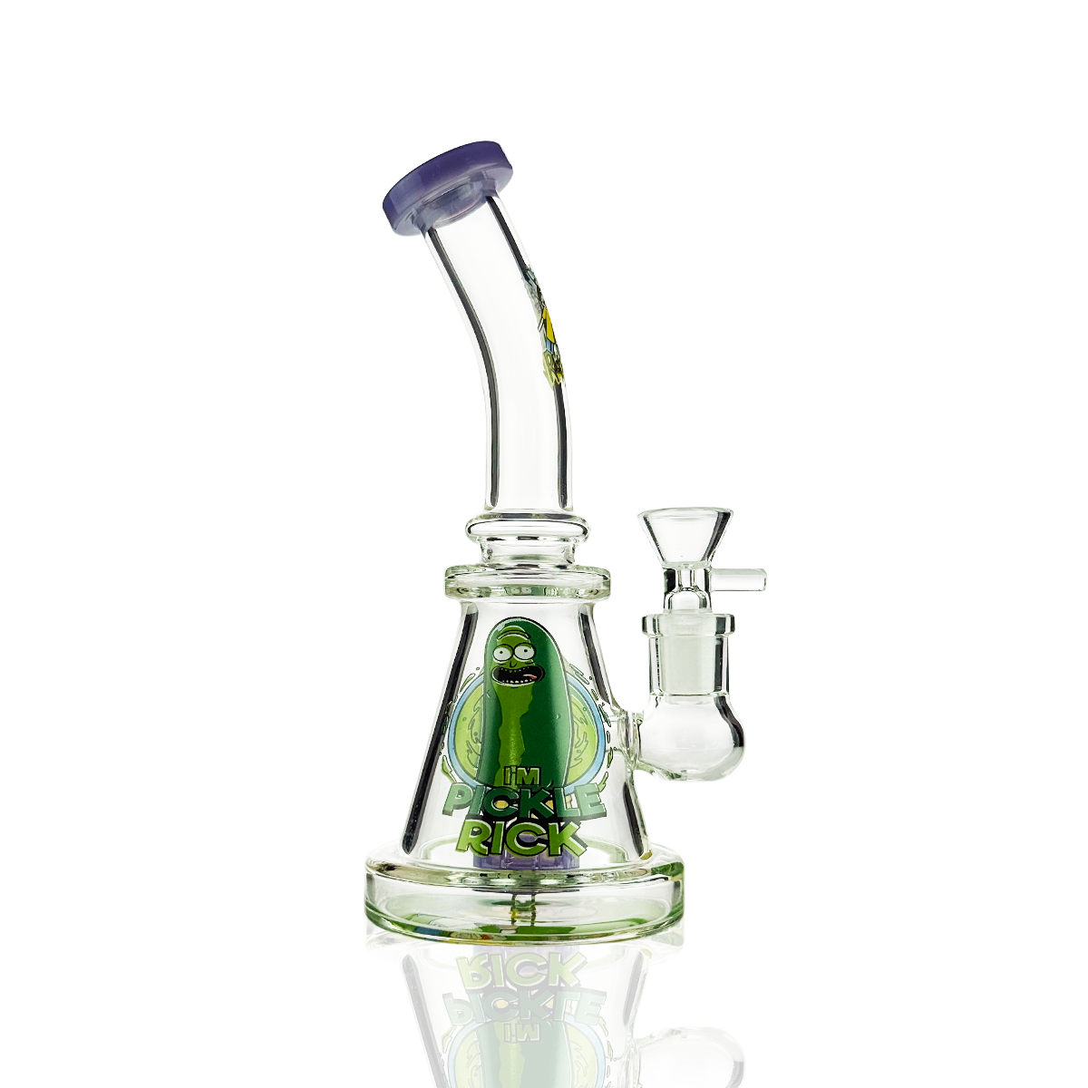 8" Slime Color Bong with Decal | 14mm Male Bowl