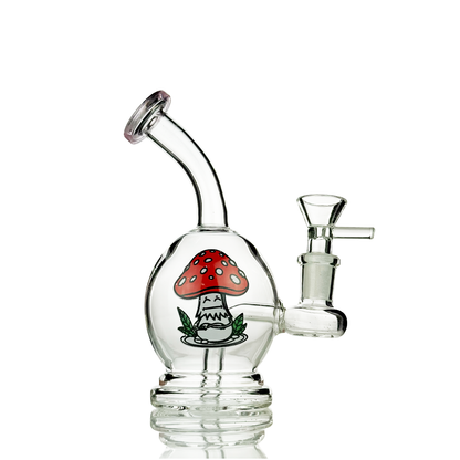 6" Sphere Water Pipe with Sticker and 14mm Male Bowl