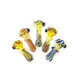 3.5" Hand Pipe Silver Fume Glass with Ring