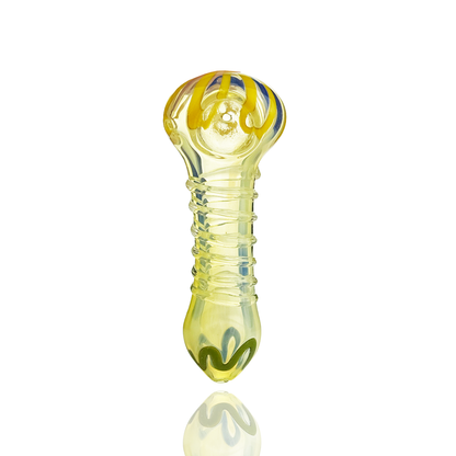 4.5" Silver Fume Glass with Spiral Glass Design