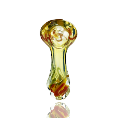 2.5" Hand Pipe Silver Fume Glass with Twisted