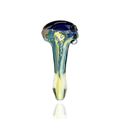 4.5" Silver Fume Glass Hand Pipe Spoon