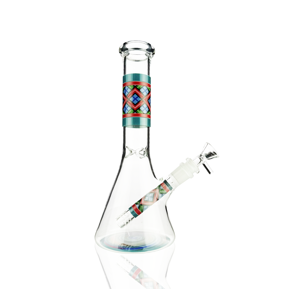 10" Glow in The Dark Beaker with 14mm Male Bowl