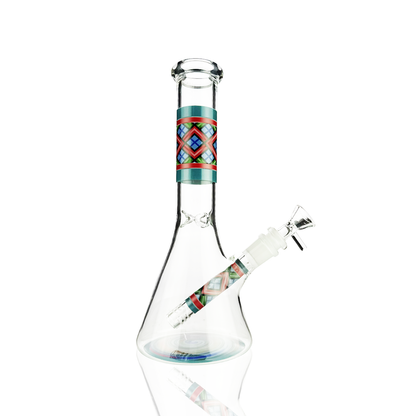 10" Glow in The Dark Beaker with 14mm Male Bowl
